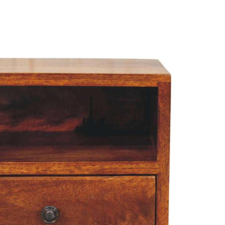 Solis 1 - Drawer Chestnut Wall Mounted Nightstand - Smiddy Furniture