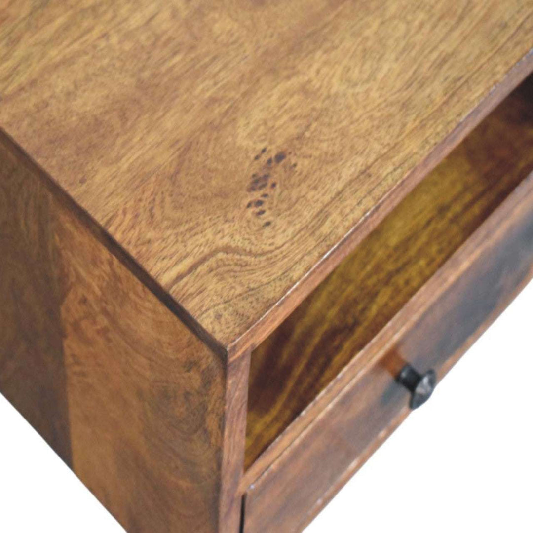 Solis 1 - Drawer Chestnut Wall Mounted Nightstand - Smiddy Furniture