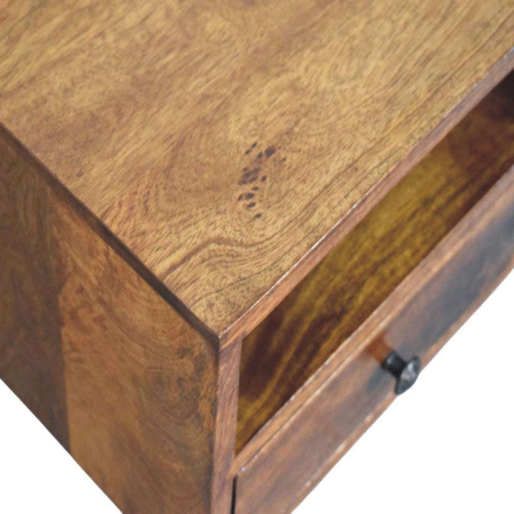 Solis 1 - Drawer Chestnut Wall Mounted Nightstand - Smiddy Furniture