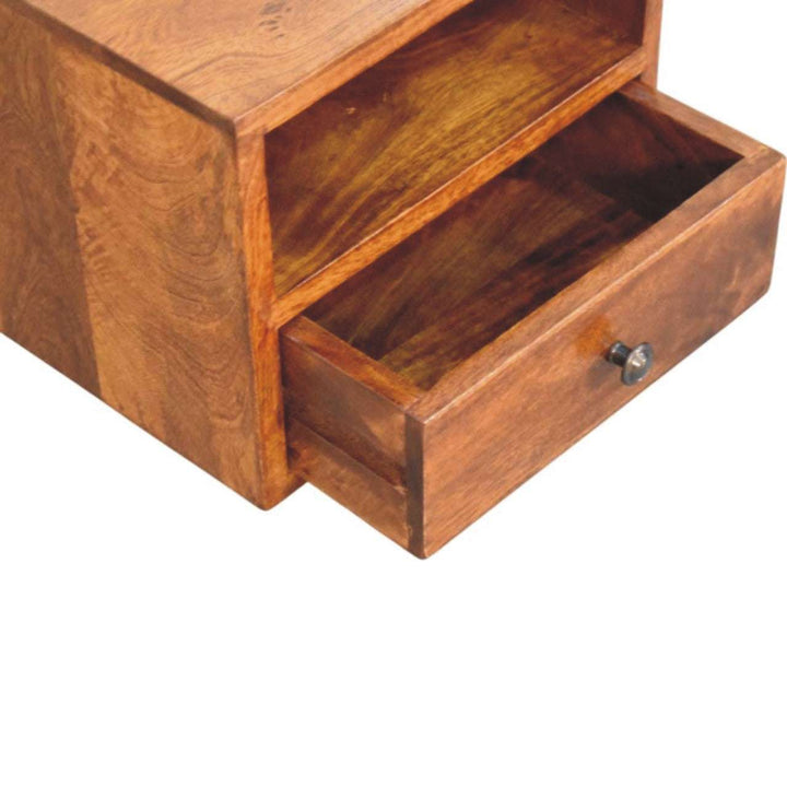 Solis 1 - Drawer Chestnut Wall Mounted Nightstand - Smiddy Furniture
