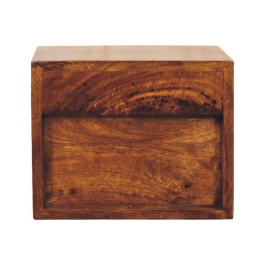 Solis 1 - Drawer Chestnut Wall Mounted Nightstand - Smiddy Furniture