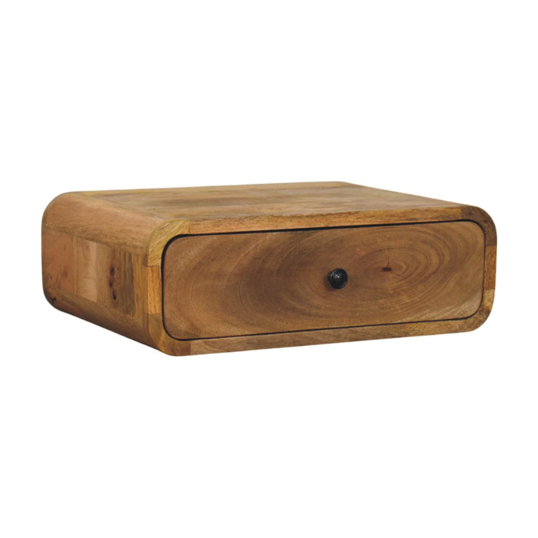 Avora Wall - Mounted Oak - ish 1 Drawer Nightstand - Smiddy Furniture