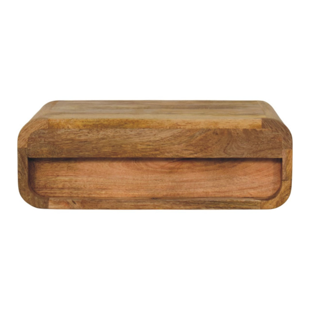 Avora Wall - Mounted Oak - ish 1 Drawer Nightstand - Smiddy Furniture