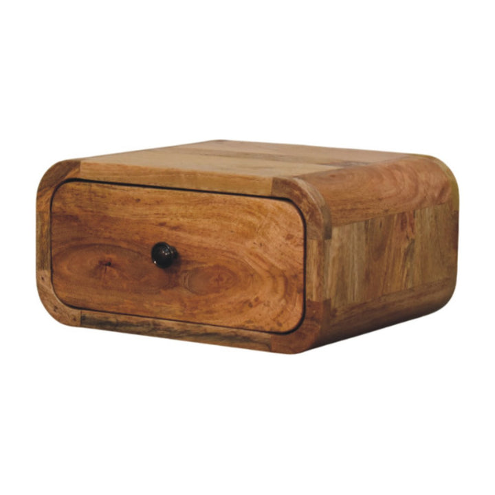 Avora Mini Wall - Mounted Oak - ish 1 Drawer Nightstand - Smiddy Furniture