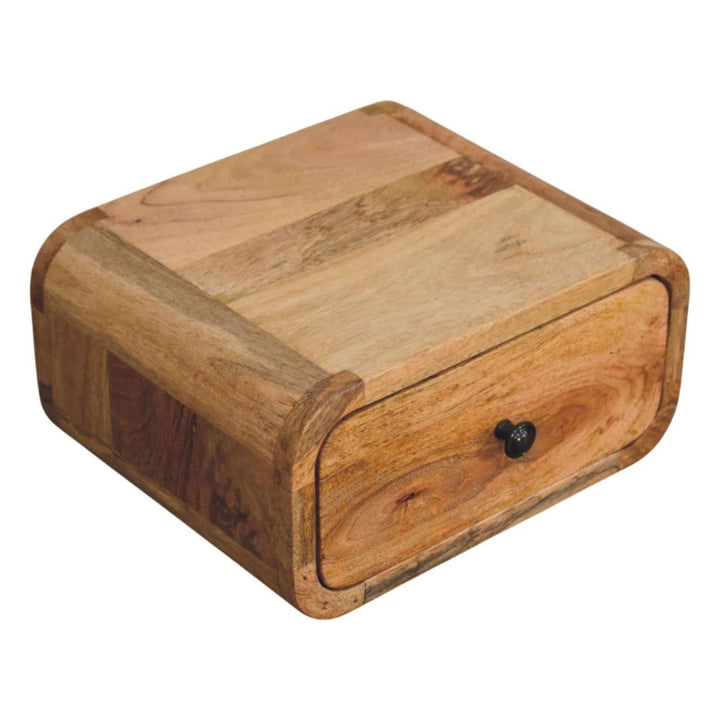 Avora Mini Wall - Mounted Oak - ish 1 Drawer Nightstand - Smiddy Furniture