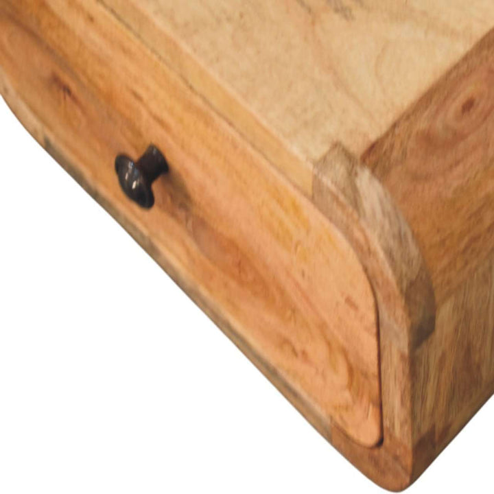 Avora Mini Wall - Mounted Oak - ish 1 Drawer Nightstand - Smiddy Furniture