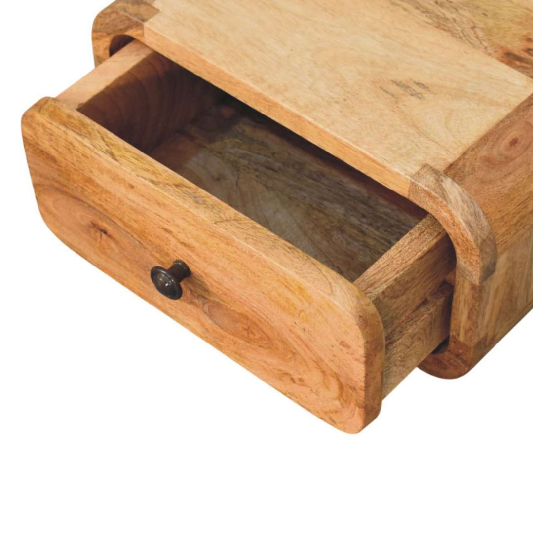 Avora Mini Wall - Mounted Oak - ish 1 Drawer Nightstand - Smiddy Furniture
