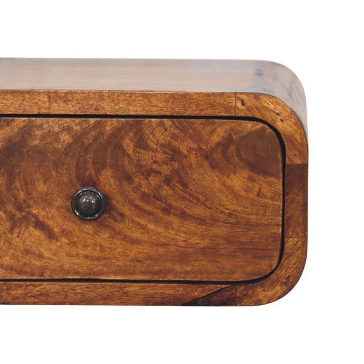 Avora Mini Wall - Mounted Chestnut 1 Drawer Nightstand - Smiddy Furniture
