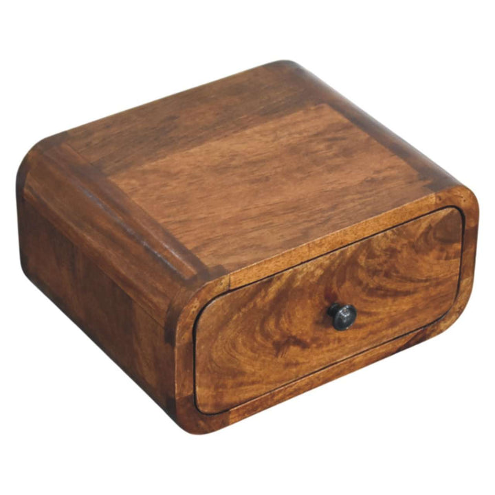 Avora Mini Wall - Mounted Chestnut 1 Drawer Nightstand - Smiddy Furniture