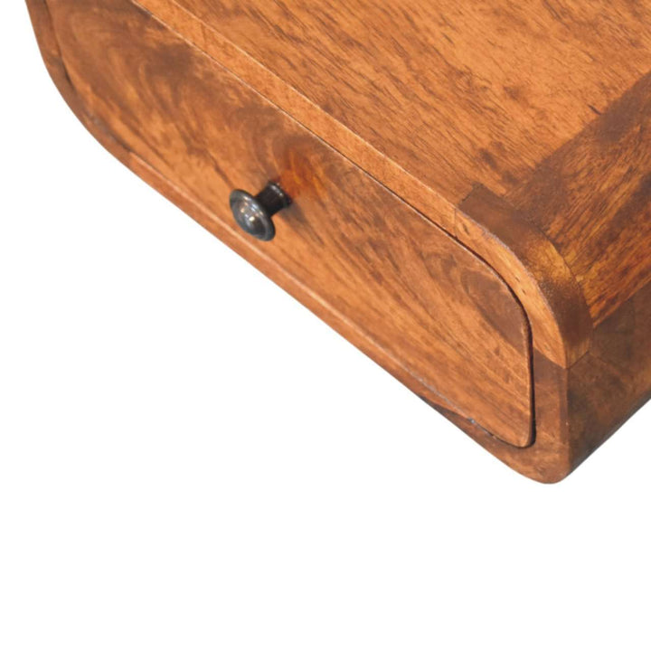 Avora Mini Wall - Mounted Chestnut 1 Drawer Nightstand - Smiddy Furniture