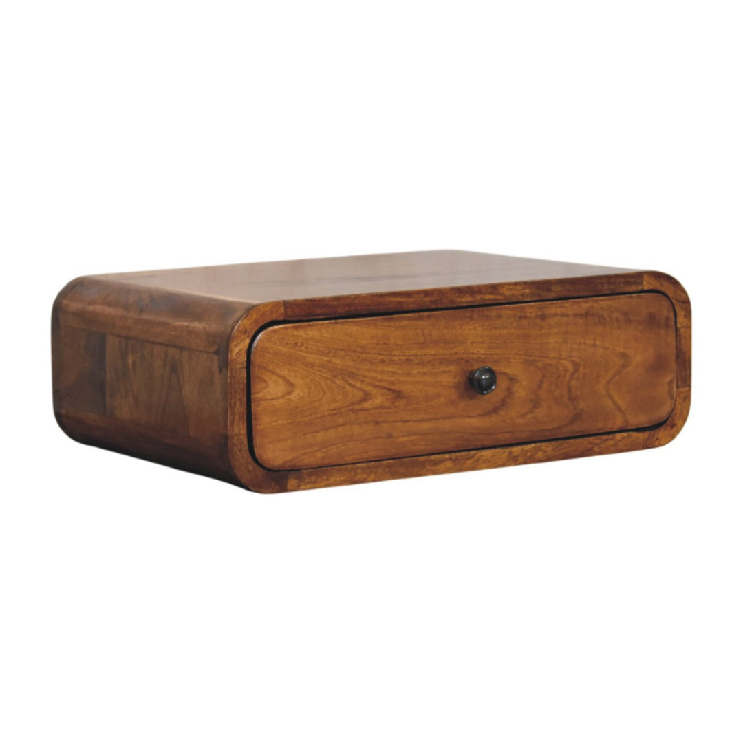 Avora Wall - Mounted Honey Caramel 1 Drawer Nightstand - Smiddy Furniture