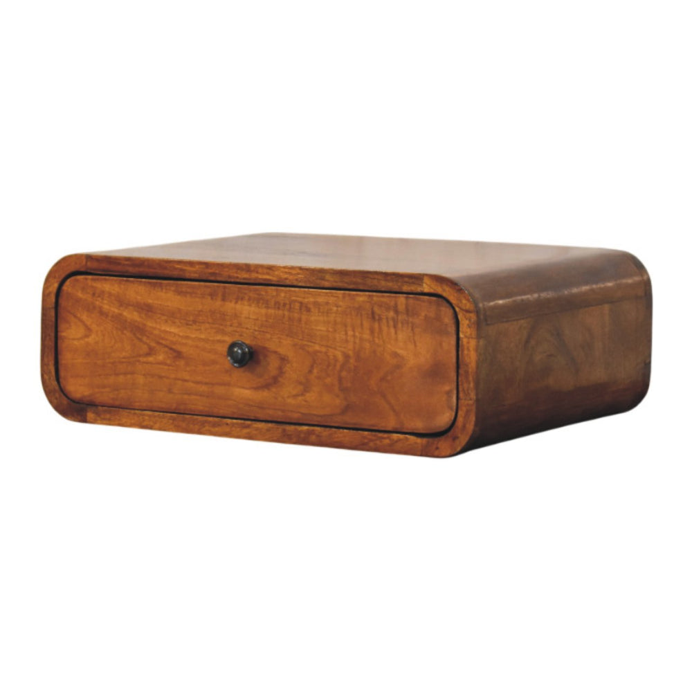 Avora Wall - Mounted Honey Caramel 1 Drawer Nightstand - Smiddy Furniture