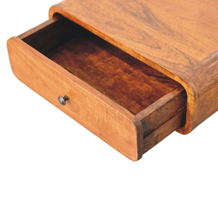 Avora Wall - Mounted Honey Caramel 1 Drawer Nightstand - Smiddy Furniture
