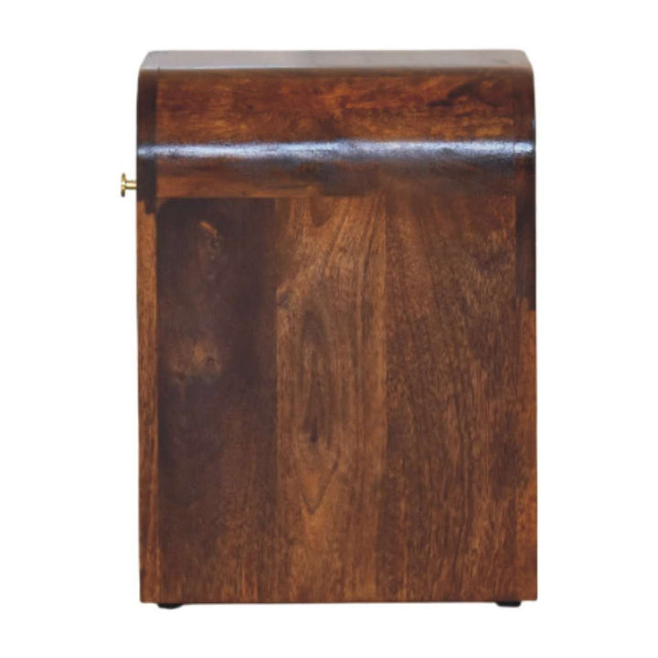 Mini Darcy Chestnut Nightstand with Curved Edges-Smiddy Furniture