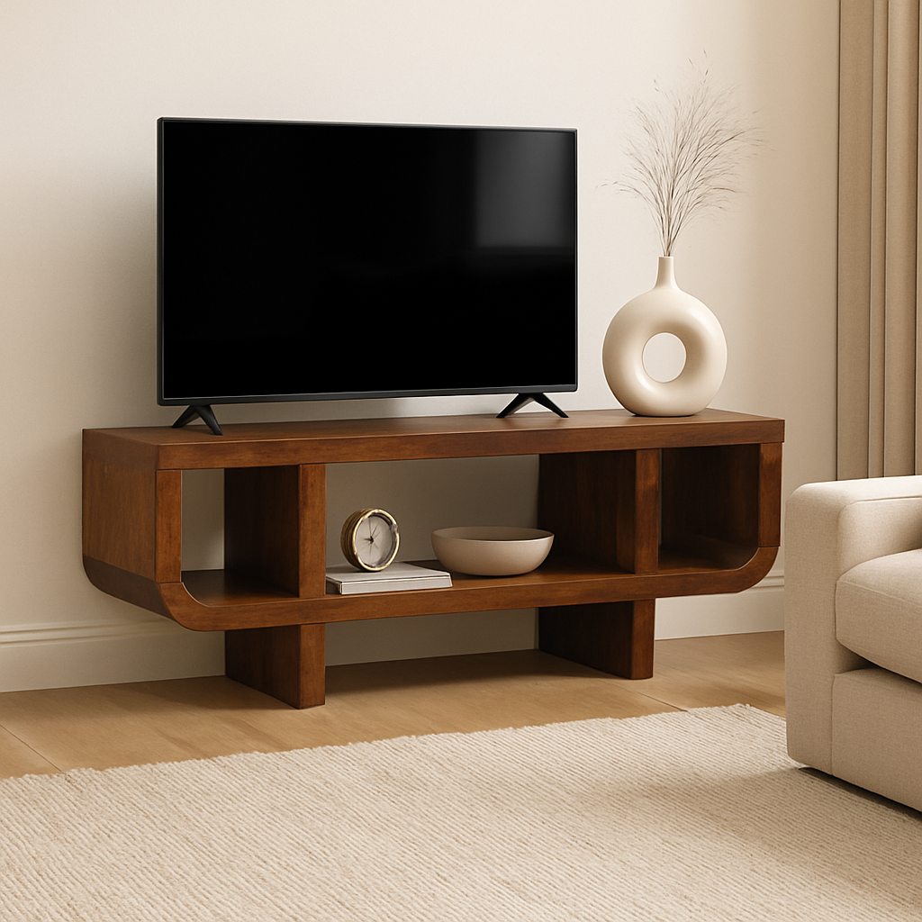 Orion Curved Chestnut Media Unit