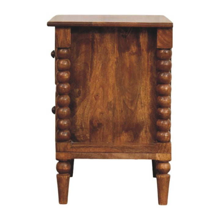 Spindle Leg Amber Oak Nightstand