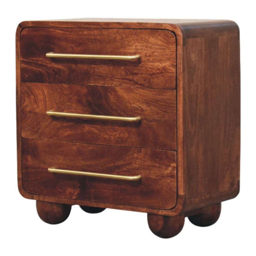 Drawer Rounded Esge 3-Drawer Rounded Chest – Smiddy Furniture