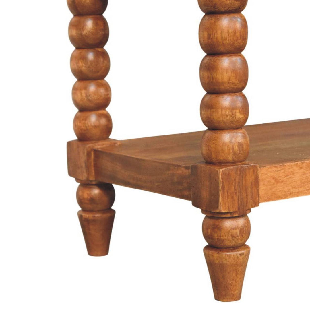 Leather Spindle Bench