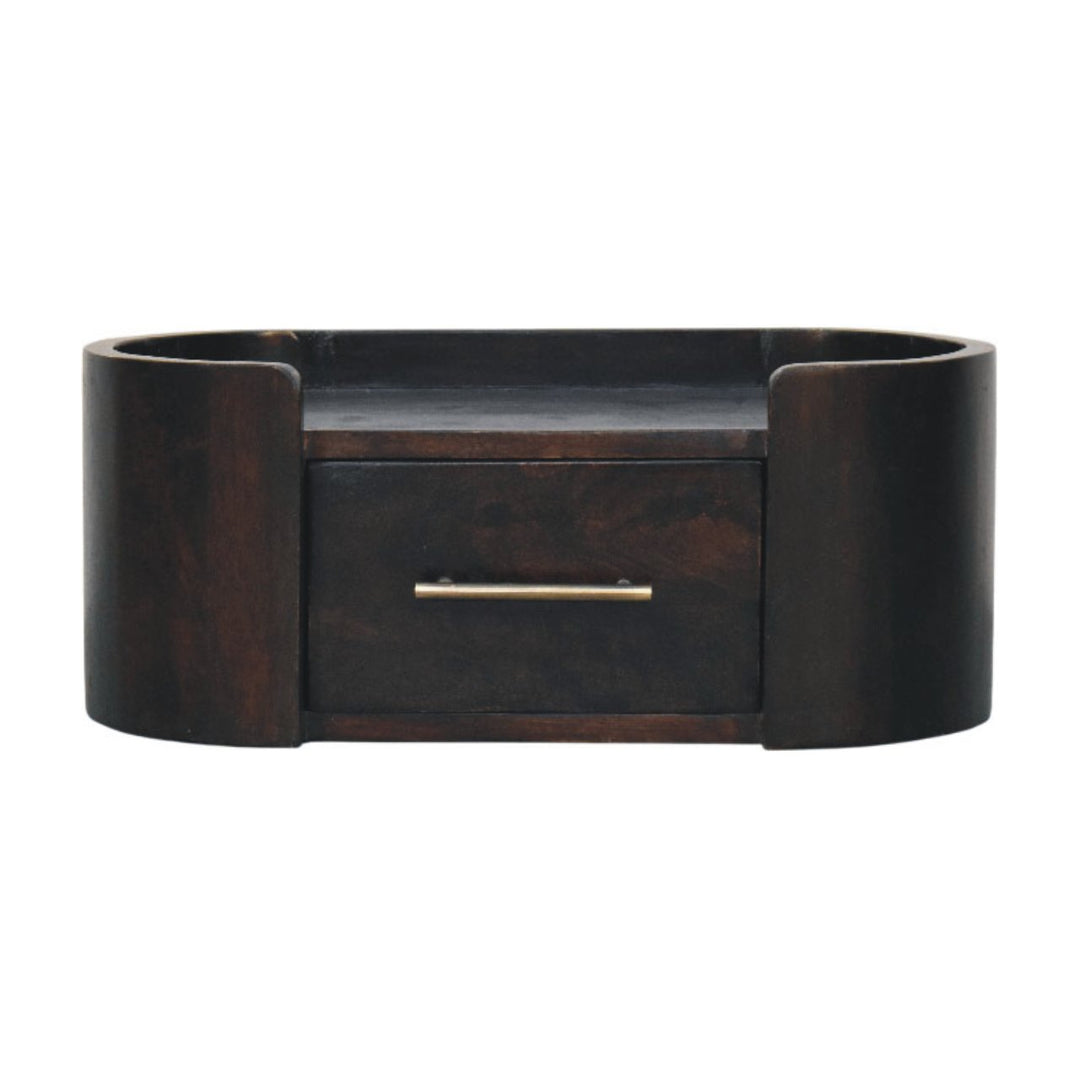 Curved Front Wall Nightstand