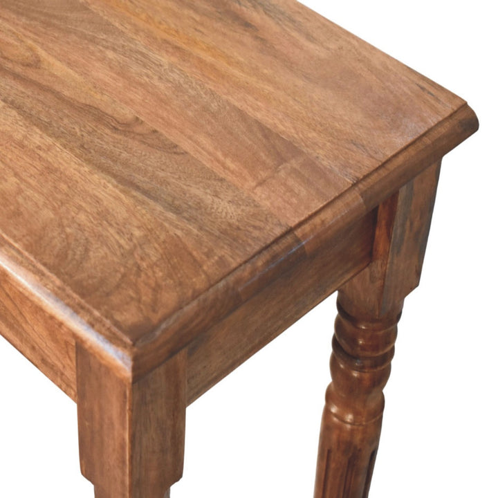 Three-Drawer Console with Turned Legs