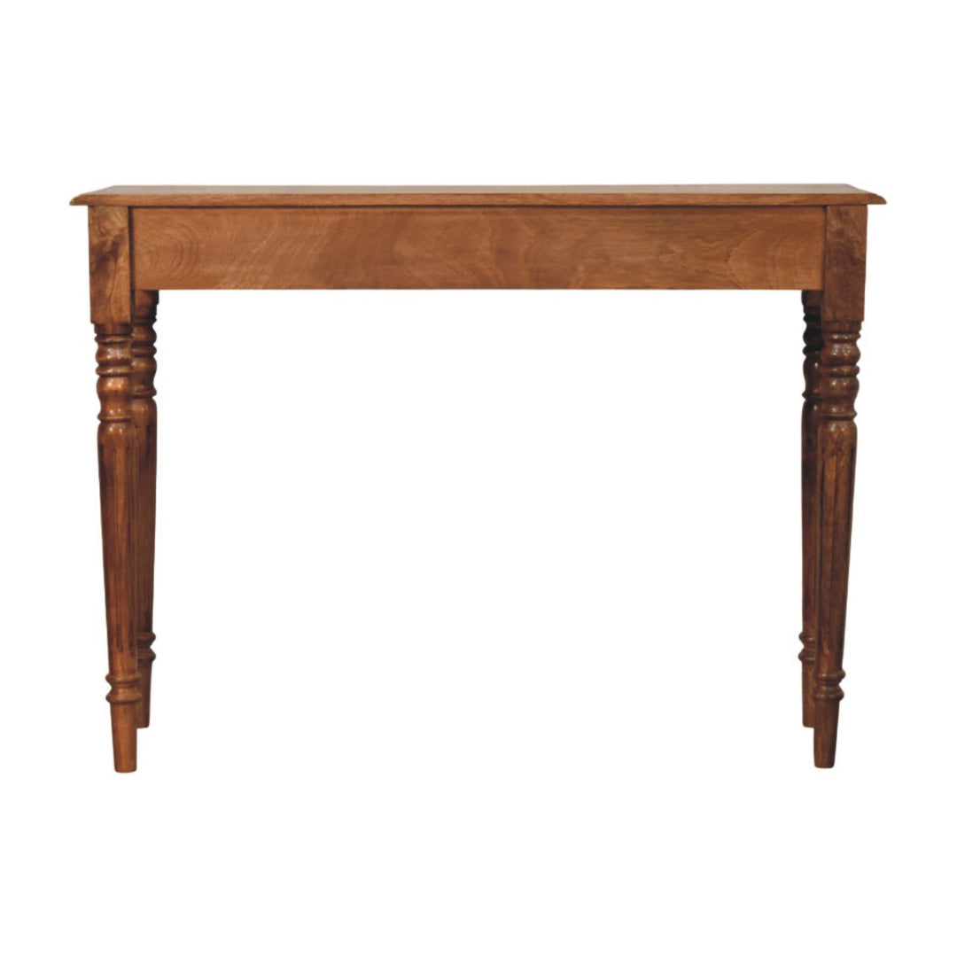Three-Drawer Console with Turned Legs