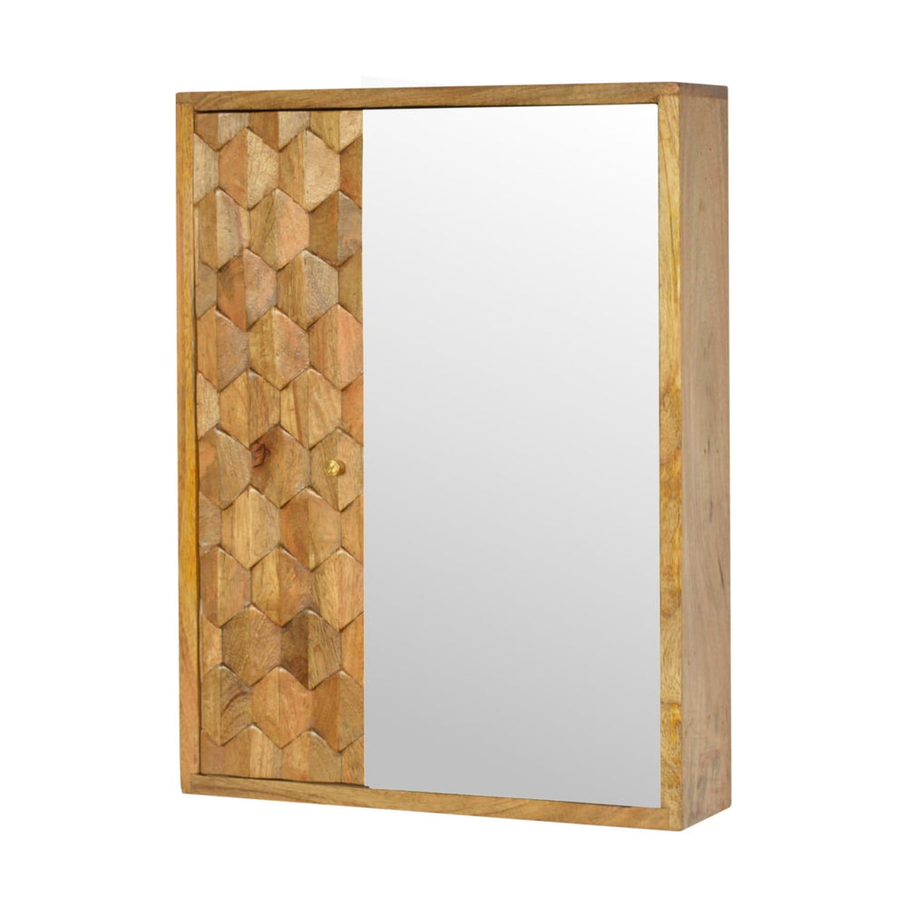 Pineapple Carved Mirror Cabinet - Smiddy Furniture