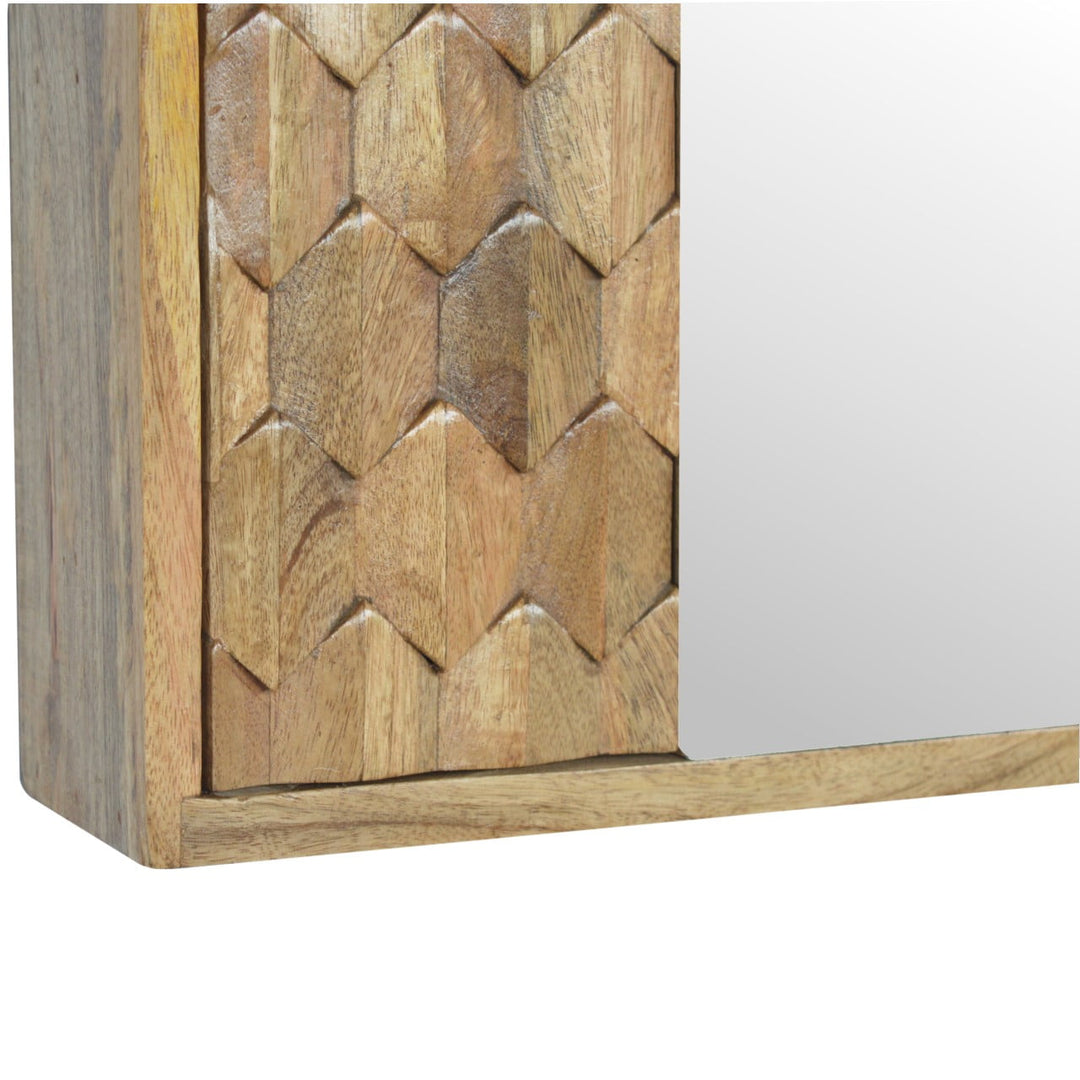 Pineapple Carved Mirror Cabinet - Smiddy Furniture