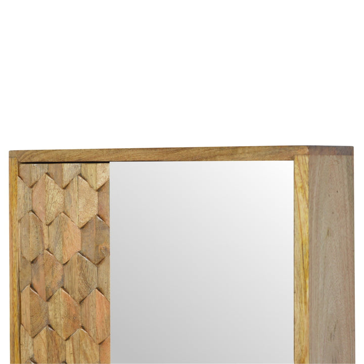 Pineapple Carved Mirror Cabinet - Smiddy Furniture