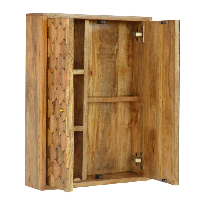 Pineapple Carved Mirror Cabinet - Smiddy Furniture
