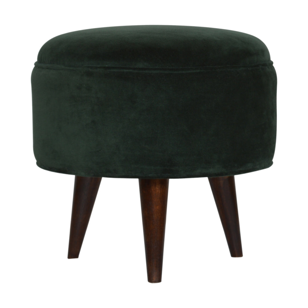 Emerald Green Velvet Nordic Stool - Smiddy Furniture