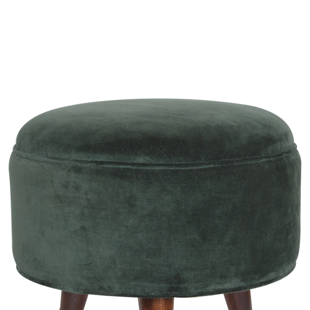 Emerald Green Velvet Nordic Stool - Smiddy Furniture