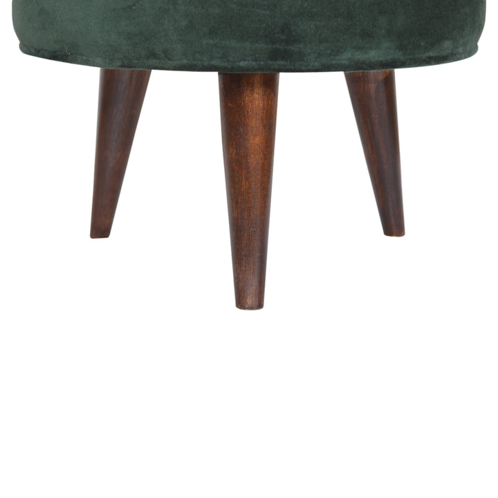 Emerald Green Velvet Nordic Stool - Smiddy Furniture