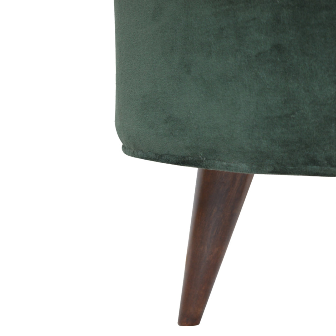 Emerald Green Velvet Nordic Stool - Smiddy Furniture