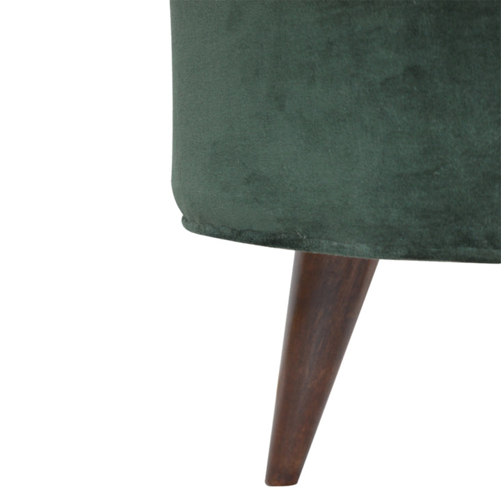 Emerald Green Velvet Nordic Stool - Smiddy Furniture