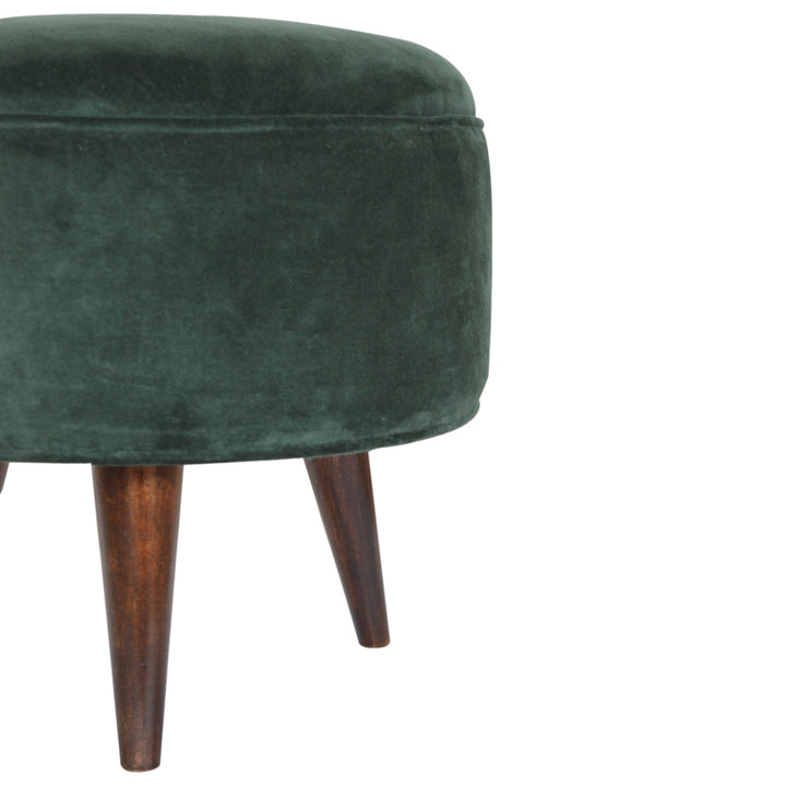 Emerald Green Velvet Nordic Stool - Smiddy Furniture