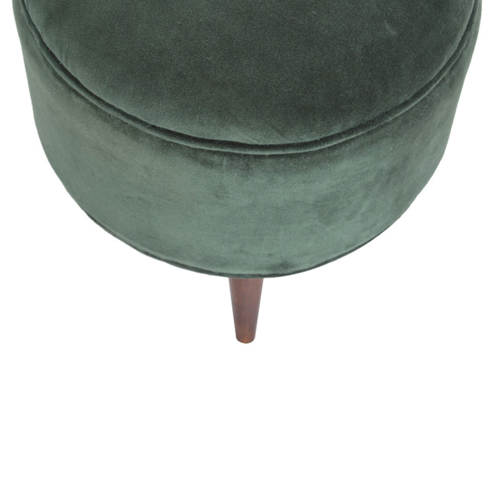 Emerald Green Velvet Nordic Stool - Smiddy Furniture