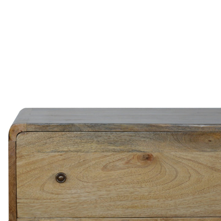 Curved Oak-ish Chest-Smiddy Furniture