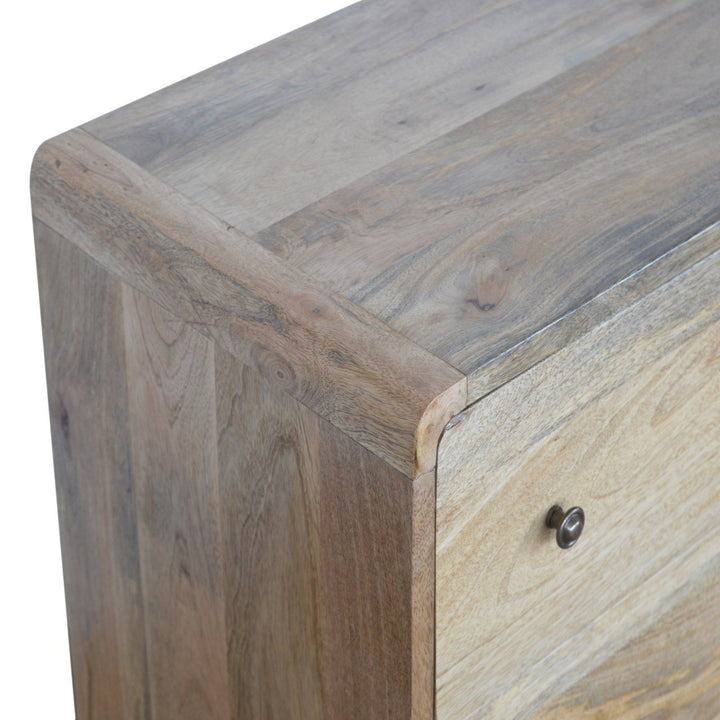 Curved Oak-ish Chest-Smiddy Furniture