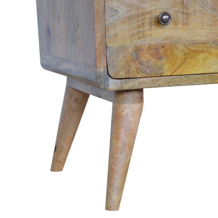 Curved Oak-ish Chest-Smiddy Furniture