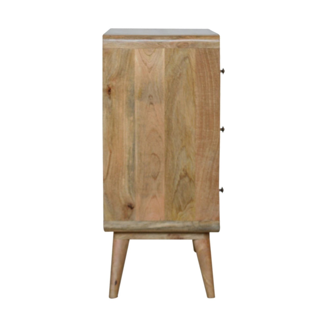 Curved Oak-ish Chest-Smiddy Furniture