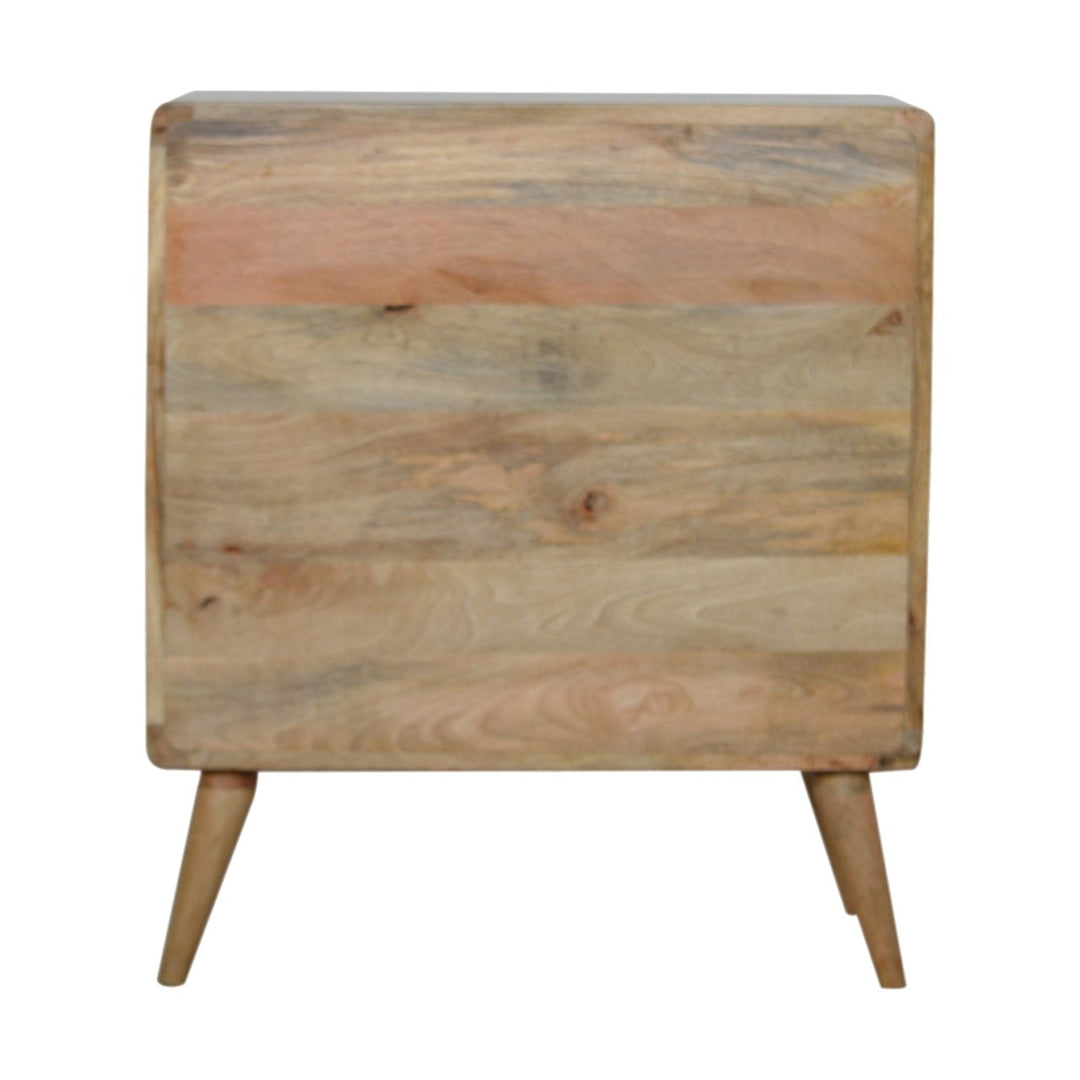 Curved Oak-ish Chest-Smiddy Furniture