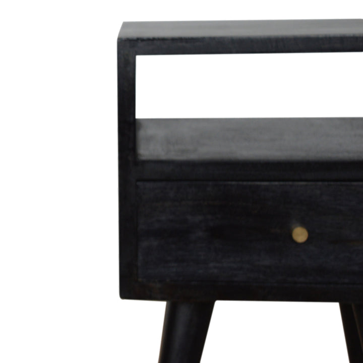 Mini Ash Black Bedside-Smiddy Furniture