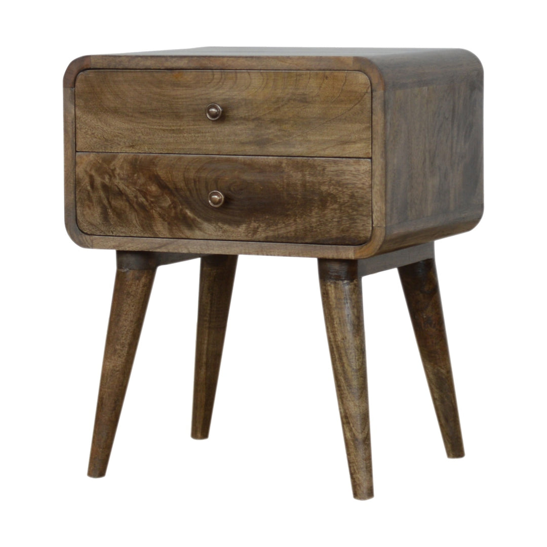 Curved Classic Grey Washed Bedside-Smiddy Furniture