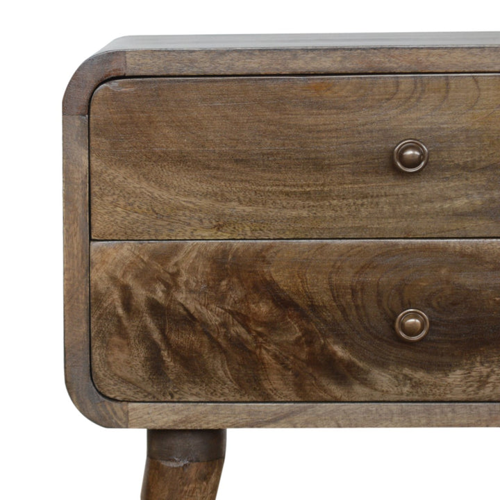 Curved Classic Grey Washed Bedside-Smiddy Furniture
