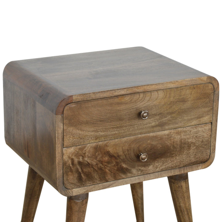 Curved Classic Grey Washed Bedside-Smiddy Furniture