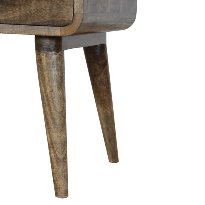 Curved Classic Grey Washed Bedside-Smiddy Furniture