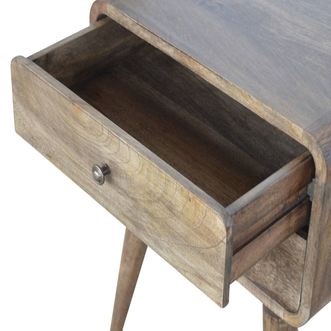 Curved Classic Grey Washed Bedside-Smiddy Furniture