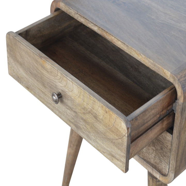 Curved Classic Grey Washed Bedside-Smiddy Furniture