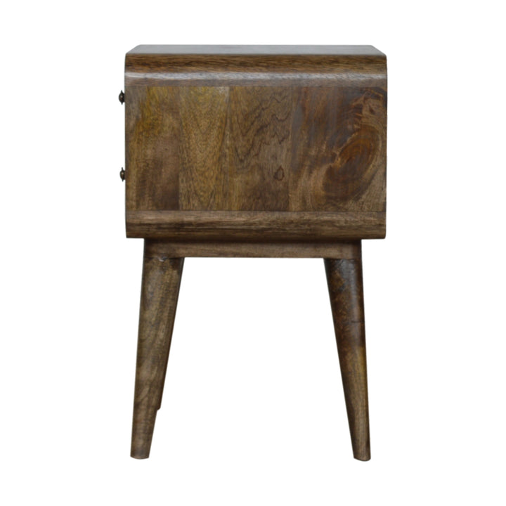 Curved Classic Grey Washed Bedside-Smiddy Furniture