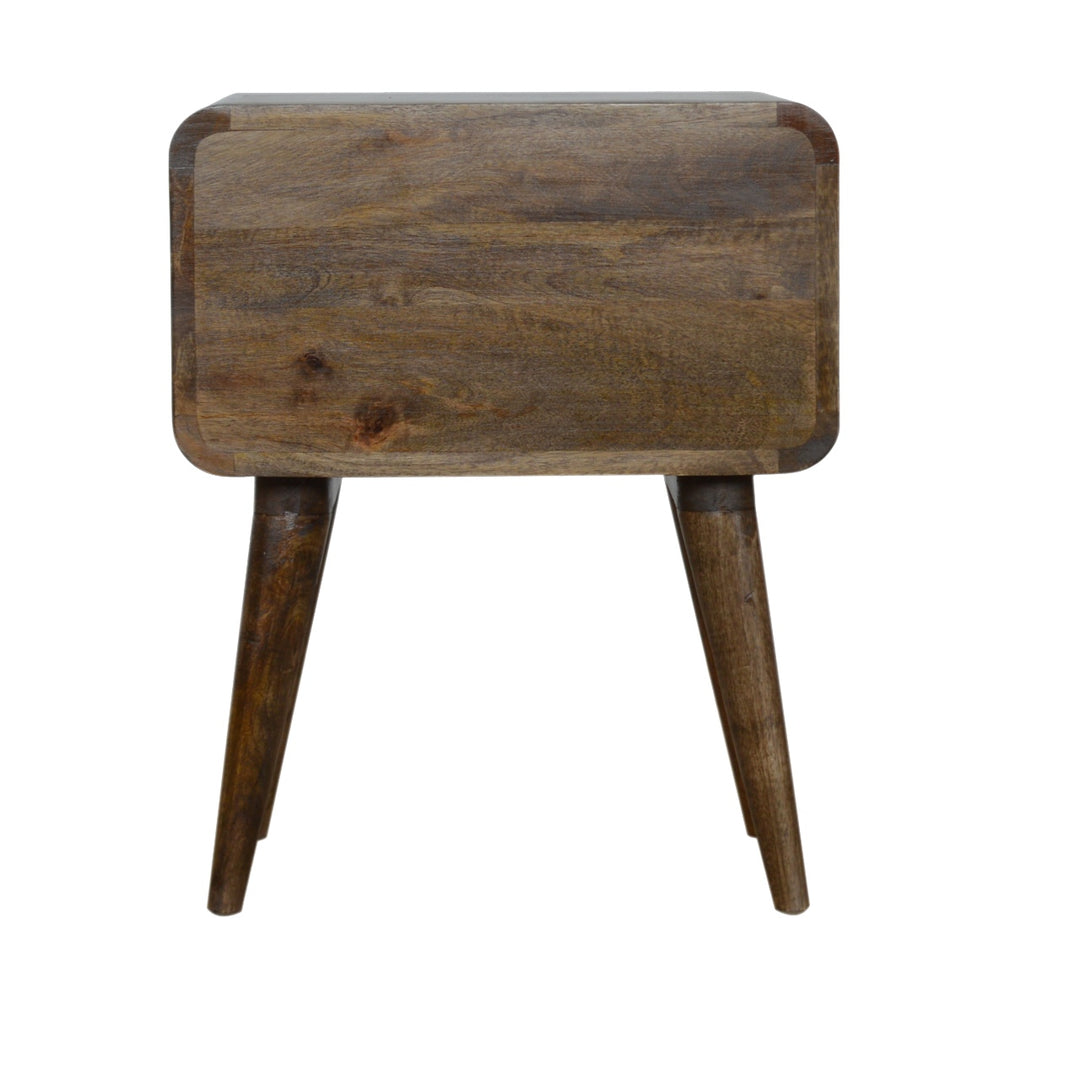 Curved Classic Grey Washed Bedside-Smiddy Furniture